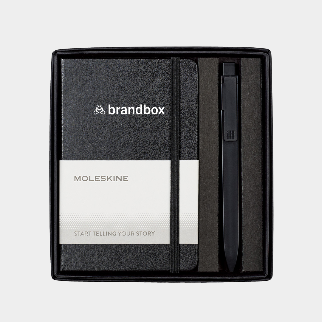 Moleskine® Pocket Notebook and GO Pen Gift Set